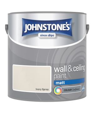 Johnstone's Wall and Ceiling Matt Paint in Ivory Spray, 2.5L