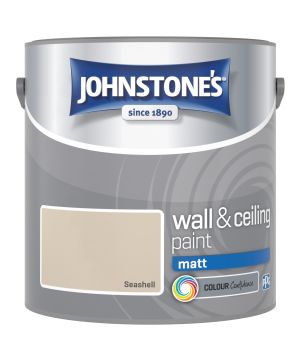 Johnstone's Wall & Ceiling Matt Paint in Seashell, 2.5L matt emulsion tin