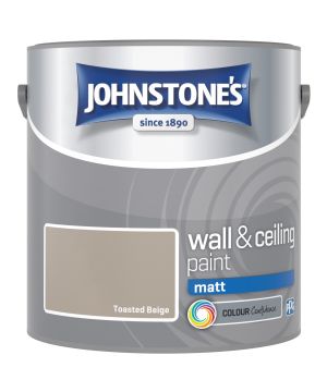 Johnstone's Wall and Ceiling Matt Paint, Toasted Beige, 2.5L