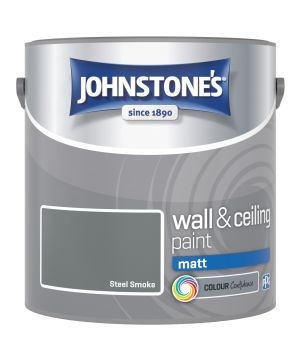 Johnstone's Wall and Ceiling Matt Paint in Steel Smoke, 2.5L