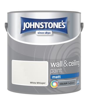 Johnstone's Wall and Ceiling Matt Paint in White Whisper, 2.5L tin