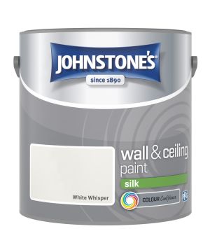 Johnstone's Wall & Ceiling Silk Paint in White Whisper, 2.5L silk topcoat