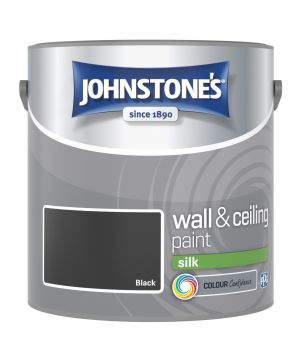 Johnstone's Wall & Ceiling Silk Paint, Black, 2.5L