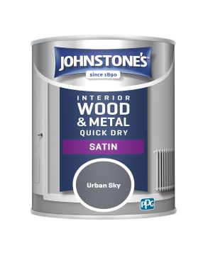 Johnstone's Quick Dry Satin Urban Sky 750ml wood and metal paint