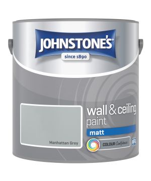 Johnstone's Wall & Ceiling Matt Paint in Manhattan Grey, 2.5L