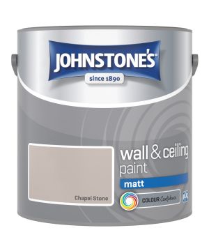 Johnstone's Wall and Ceiling Matt Paint, Chapel Stone, 2.5L tin