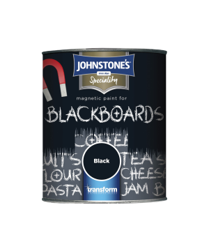Johnstone's Magnetic Blackboard Paint 250ml in matt black