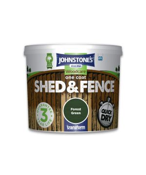 Johnstone's Shed & Fence Forest Green 5L exterior wood treatment and topcoat
