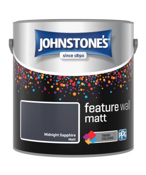 Johnstone's 2.5L Feature Wall Matt Paint in Midnight Sapphire