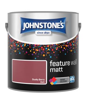 Johnstone's Feature Wall Matt Paint in Dusky Berry, 2.5L tin
