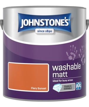 Johnstone's Washable Matt Paint in Fiery Sunset, 2.5L tin