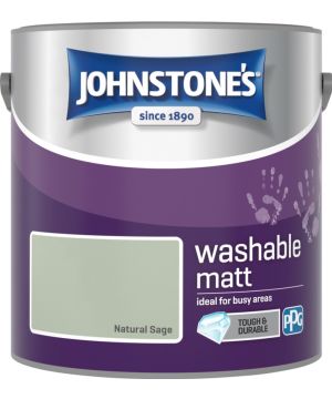 Johnstone's 2.5L Washable Matt Paint in Natural Sage