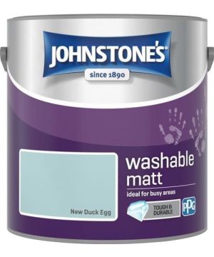 Johnstone's Washable Matt Paint New Duck Egg 2.5L tin