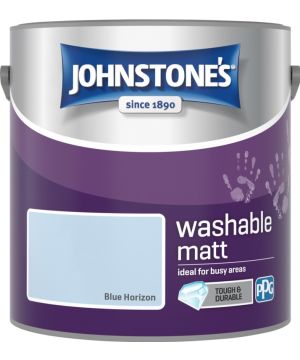 Johnstone's Washable Matt Paint in Blue Horizon, 2.5L tin