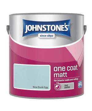 Johnstone's One Coat Matt Paint in New Duck Egg, 2.5L tin