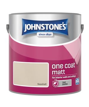 Johnstone's One Coat Matt Paint in Seashell, 2.5L