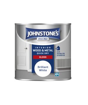 Johnstone's Quick Dry Gloss wood and metal paint in Brilliant White, 250ml