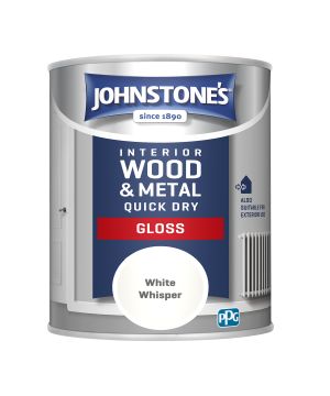 Johnstone's Quick Dry Gloss wood and metal paint in White Whisper, 750ml