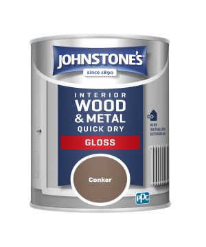 Johnstone's Quick Dry Gloss Conker 750ml wood and metal paint