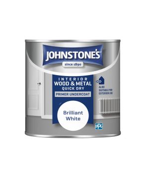 Johnstone's Quick Dry Primer Undercoat Brilliant White 250ml tin