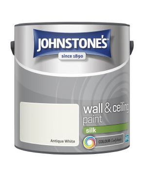 Johnstone's Wall and Ceiling Silk Paint, Antique White, 2.5L
