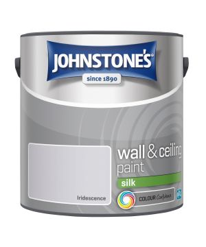Johnstone's Wall & Ceiling Silk Paint in Iridescence, 2.5L silk emulsion topcoat for interior walls and ceilings