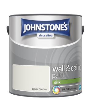 Johnstone's Wall & Ceiling Silk Paint in Silver Feather, 2.5L tin