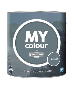 Johnstone's My Colour Durable Matt Paint in Nightcap, 2.5L tin
