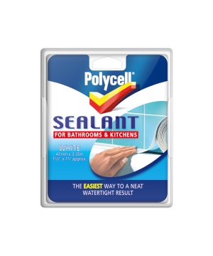 Polycell Kitchen and Bathroom Sealant Strip, White, 41mm