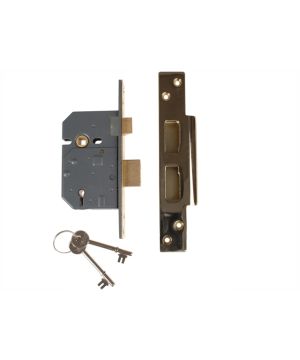 Yale PM560 80mm Hi-Security BS 5 Lever Mortice Sash Lock in polished brass