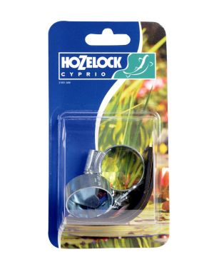 Hozelock 1712 zinc hose clip with 25mm diameter and wing tightener