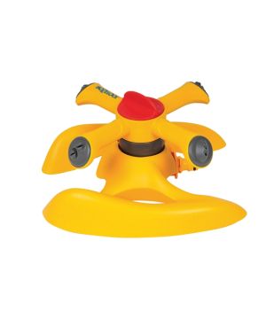 Hozelock 2520 Round Sprinkler Plus 254m rotating sprinkler with sled base