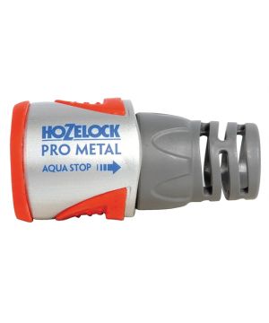 Hozelock 2035 Pro Metal AquaStop Connector for 12.5mm and 15mm hoses with zinc die-cast sleeve
