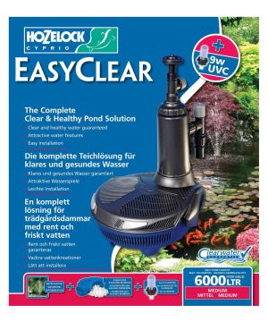 Hozelock EasyClear 1764 6000L All-In-One Pond Pump, Filter and UVC