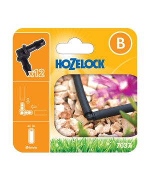 Hozelock 7037 4mm 90° Elbow Connectors - Pack Of 12