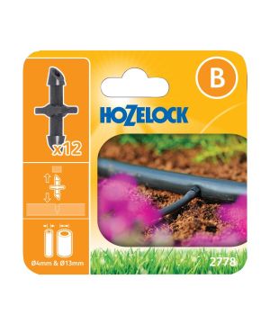 Hozelock 2778 4mm Straight Connector Pack of 12 for micro irrigation systems