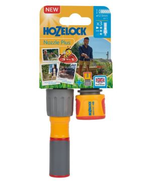 Hozelock 100-100-226 3 in 1 Nozzle Plus & Aquastop with 3 adjustable spray patterns