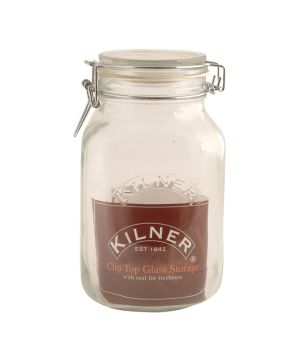 Kilner 0025.512 Square Clip Top Jar 1.5L in non-tempered glass