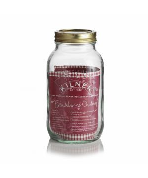 Kilner Preserve Jar 1L glass preserving jar with metal screw top lid