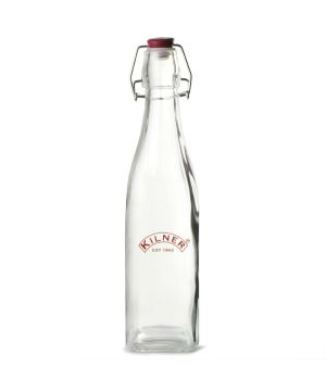 Kilner Square Clip Top Bottle 0.5L glass preservation bottle with swing top lid and metal clip