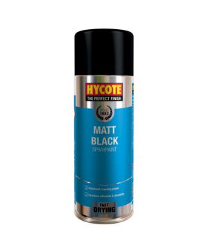 Hycote XUK027 400ml Matt Black aerosol paint