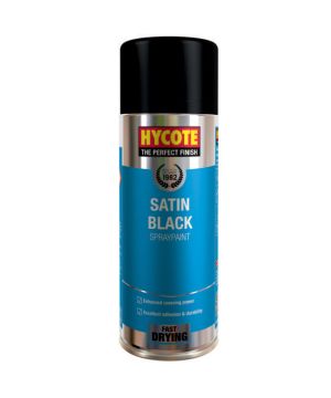 Hycote XUK0271 400ml aerosol satin black paint