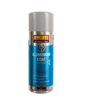 Hycote XUK429 400ml Bodyshop Aluminium Coat Aerosol in brilliant gloss finish