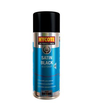 Hycote XUK431 Bodyshop Satin Black Aerosol 400ml paint