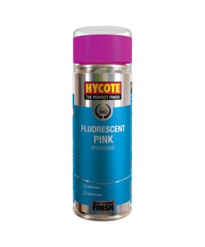 Hycote XUK471 400ml fluorescent pink aerosol paint can