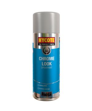 Hycote XUK477 Chrome Look Aerosol 400ml spray can with a bright decorative finish