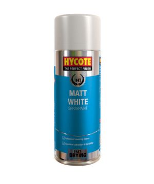 Hycote XUK1000 Matt White Paint Aerosol 400ml