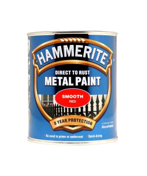 Hammerite Direct To Rust Metal Paint 750ml in smooth red