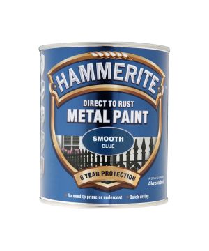 Hammerite Direct To Rust Metal Paint 750ml Smooth Blue