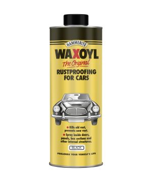 Hammerite Waxoyl Rustproofing Treatment Aerosol 400ml in black